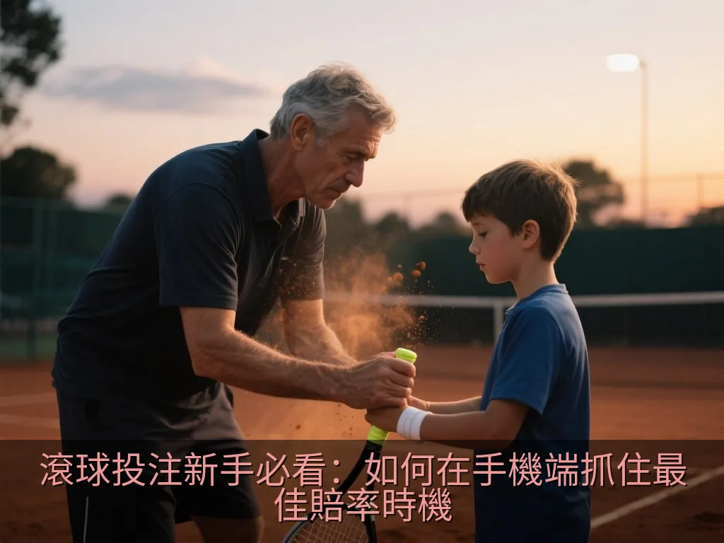 平靜專注的手機觀賽與數據分析場景